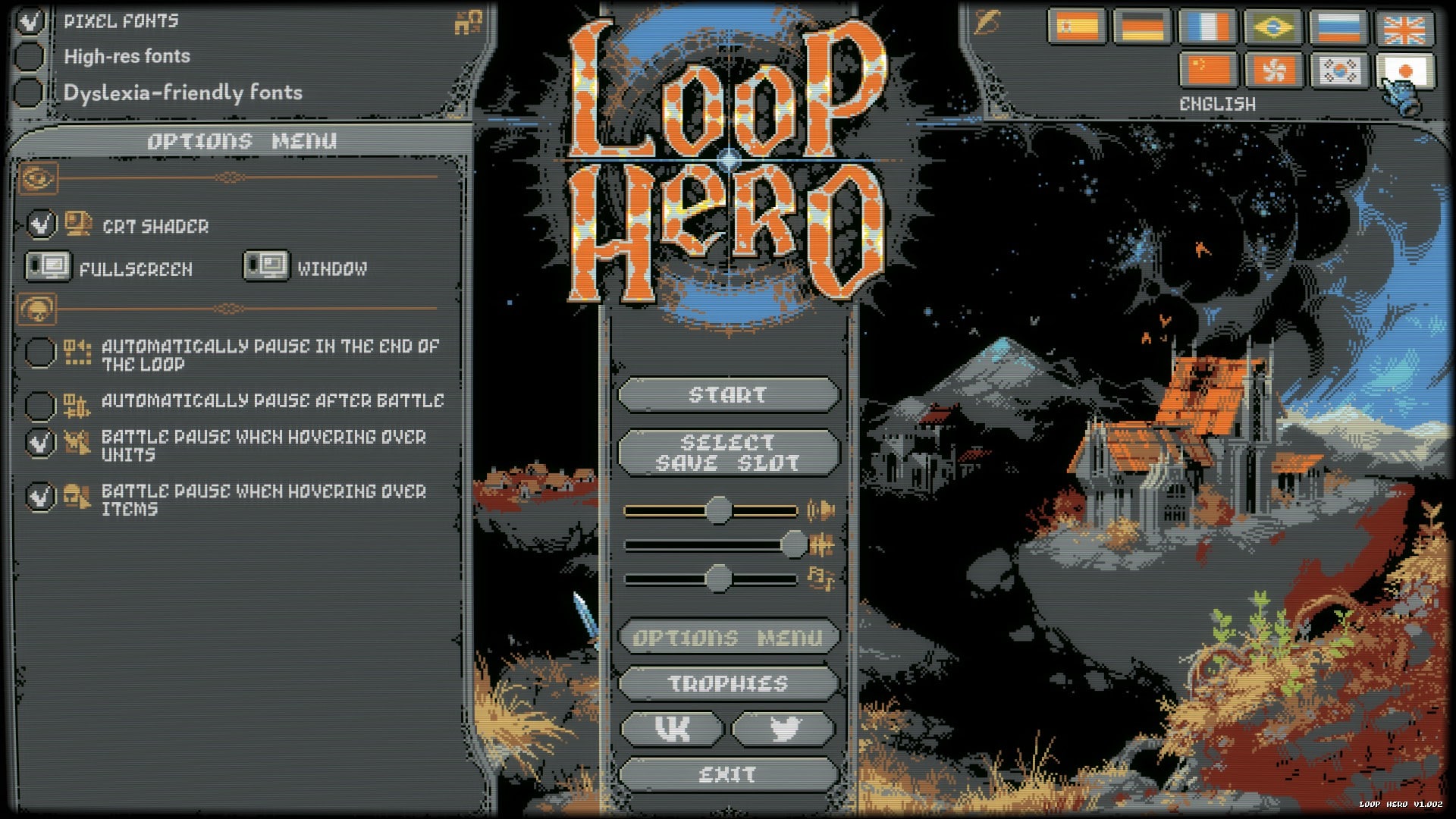 Loop Hero 日本語化方法 設定でかんたんに言語変更可能 はりぼう記
