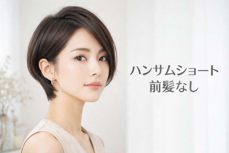 ハンサムショートを前髪なし