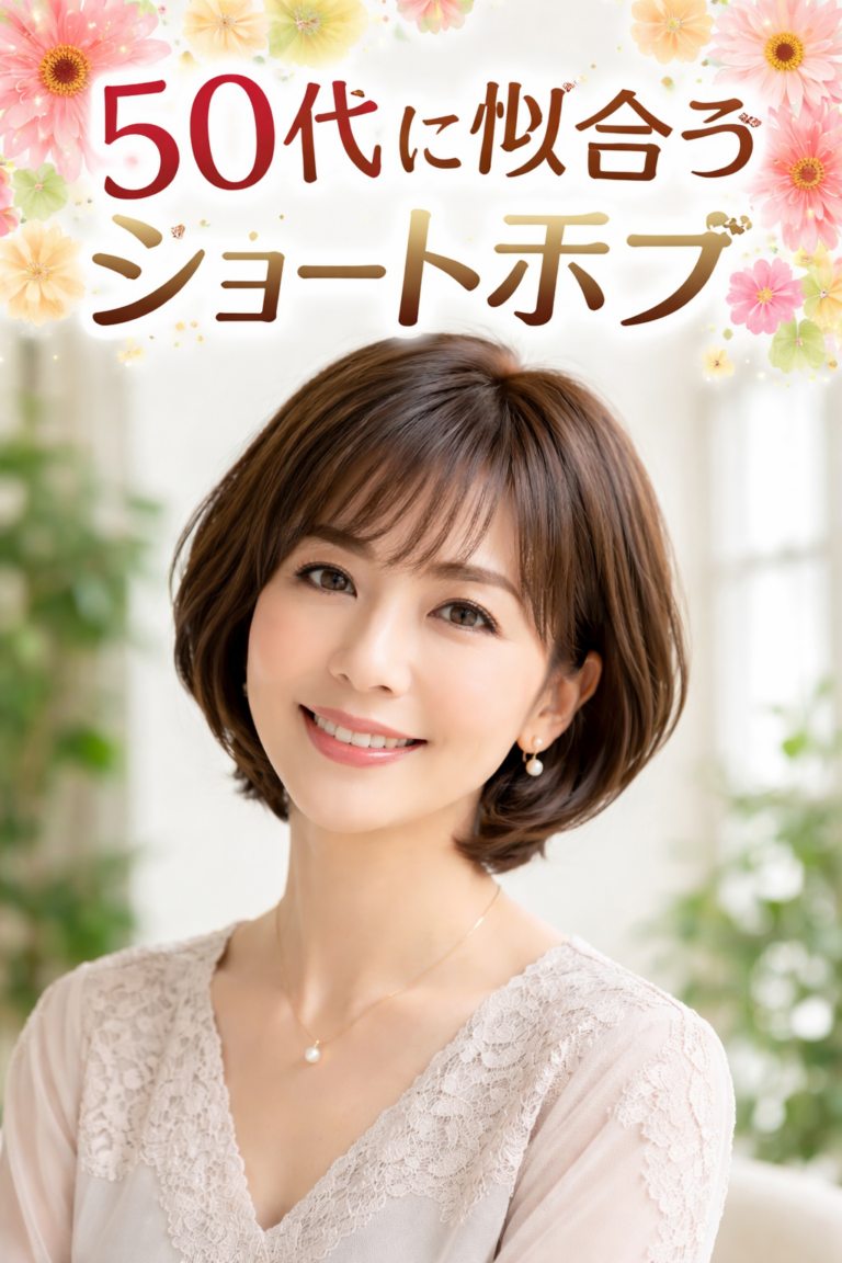 50代のショートボブ
