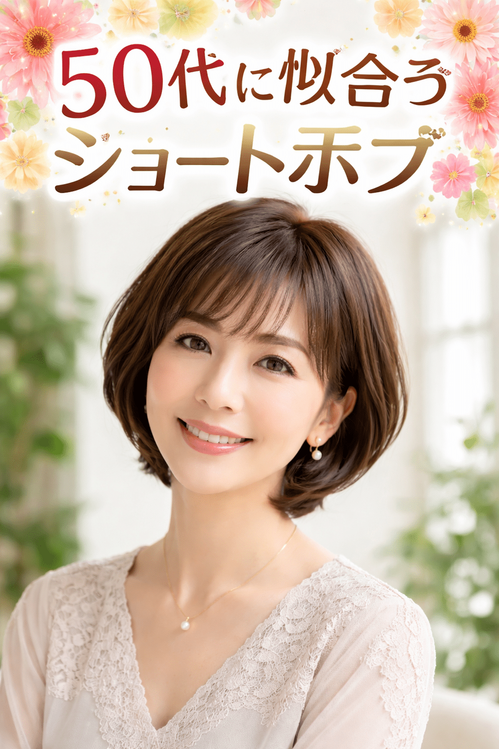 50代のショートボブ